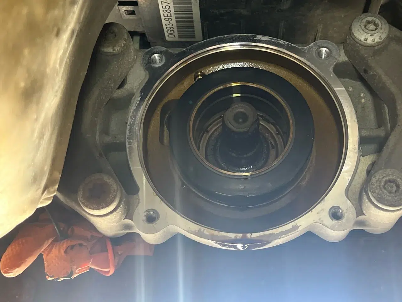 Opened torque-coupling housing on the 2014 Ford Escape AWD